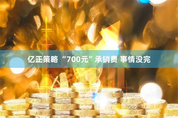 亿正策略 “700元”承销费 事情没完